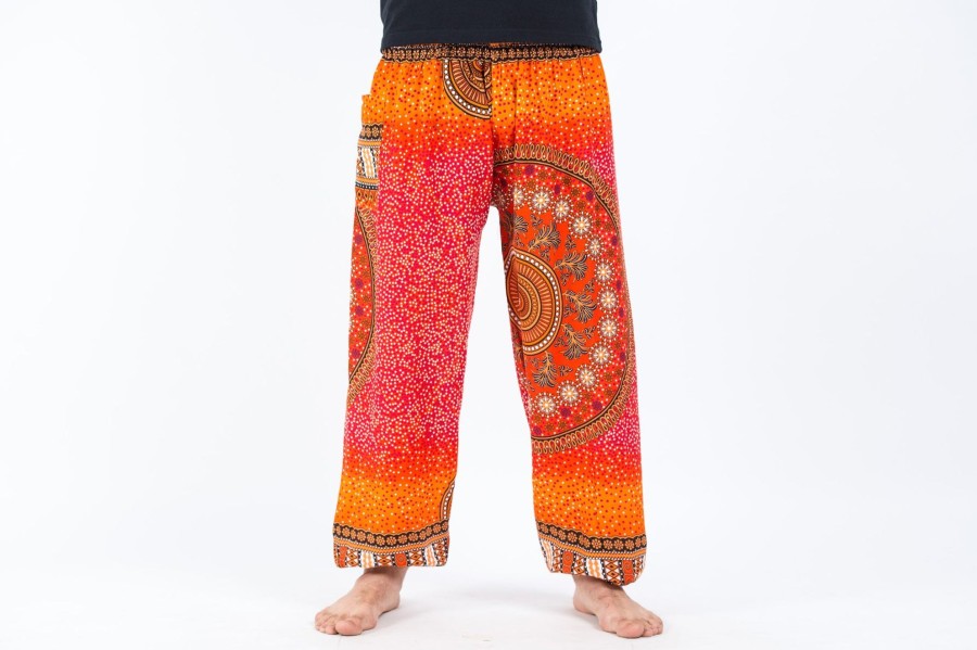 Men HaremPants | Tribal Chakras Men'S Harem Pants In Orange