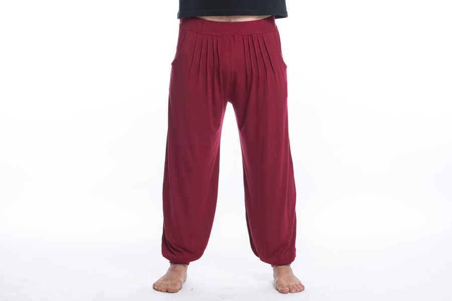 Men HaremPants | Cotton Men Harem Pants In Solid Red