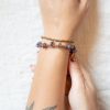 Accessories HaremPants | Brass Bead And Stone Double Strand Bracelets Violet