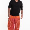 Men HaremPants | Plus Size Tribal Chakras Men'S Harem Pants In Orange