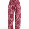 Plus Size HaremPants | Patchwork Paisley Tall Harem Pants In Red