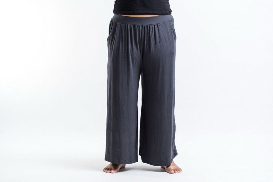 Women HaremPants | Plus Size Wide Leg Palazzo Harem Pants Cotton Gray