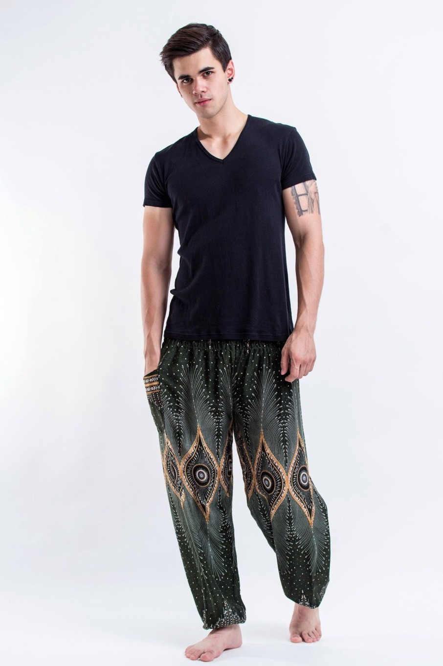 Men HaremPants | Diamond Peacock Men'S Harem Pants In Green