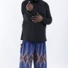 Plus Size HaremPants | Plus Size Diamond Peacock Men'S Harem Pants In Blue