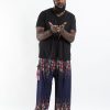 Plus Size HaremPants | Plus Size Floral Men'S Harem Pants In Blue