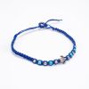 Accessories HaremPants | Turquoise And Silver Beads Bracelet With Turtle Silver Charm In Blue