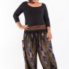 Women HaremPants | Plus Size Peacock Eye Women'S Harem Pants In Black