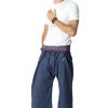 Men HaremPants | Unisex Thai Fisherman Pants In Dark Blue