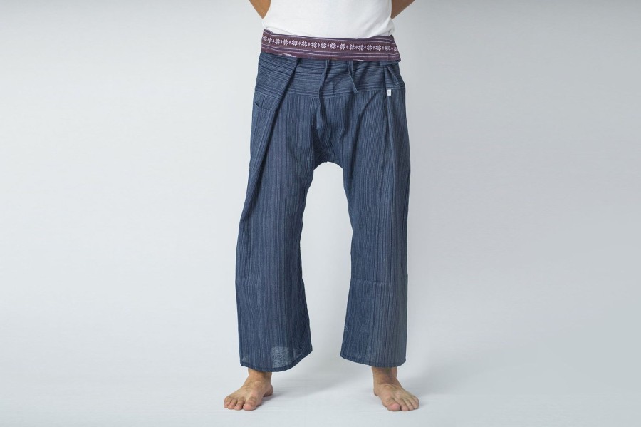 Men HaremPants | Unisex Thai Fisherman Pants In Dark Blue