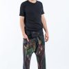 Men HaremPants | Rainbow Prints Men'S Slim Cut Fisherman Pants In Black