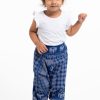 Kids HaremPants | Hill Tribe Elephant Kids Elephant Pants In Blue