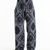 Plus Size HaremPants | Patchwork Paisley Tall Harem Pants In Black