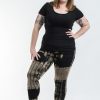 Women HaremPants | Plus Size Patch Dye Tie Dye Cotton Leggings In Black White