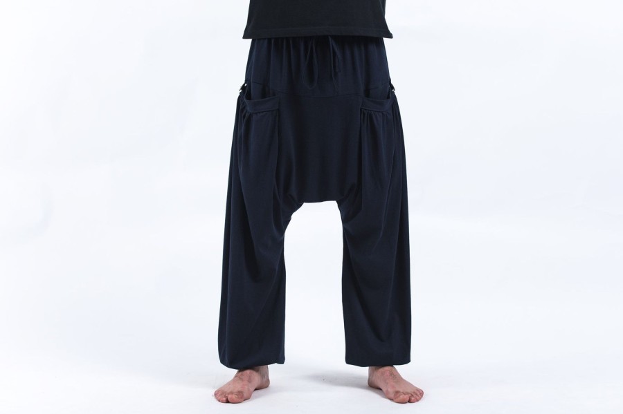 Men HaremPants | Cotton Men Harem Pants In Solid Navy