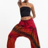 Women HaremPants | Tie Dye Cotton Women Harem Pants In Red