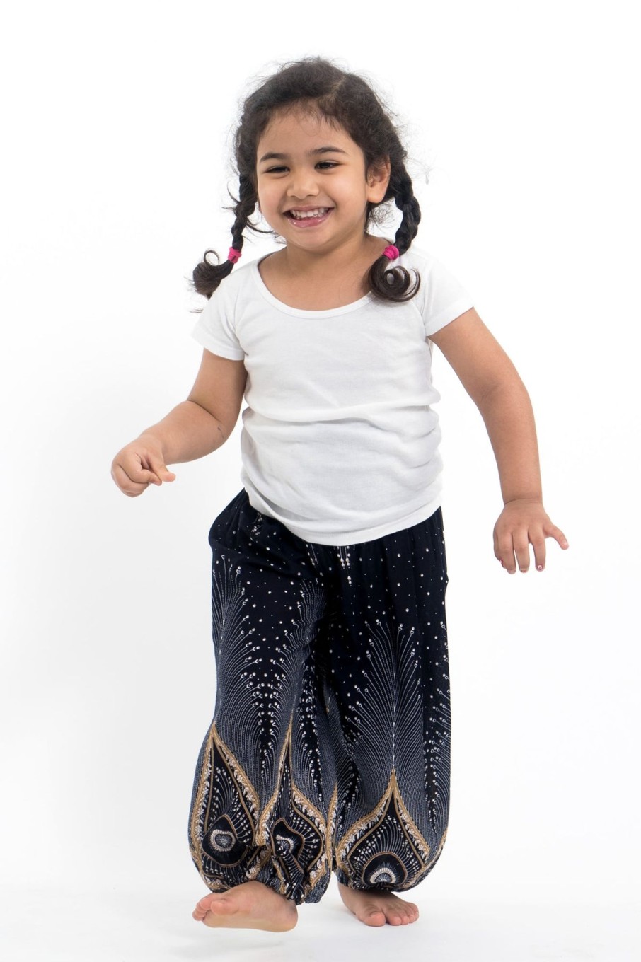 Kids HaremPants | Diamond Peacock Kids Harem Pants In Black