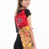 Accessories HaremPants | Embroide Ohm + Ganesha Print Cotton U0026 Hemp Yoga Mat Bag Red