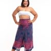 Women HaremPants | Plus Size Geometric Mandalas Wrap Palazzo Style Harem Pants In Blue