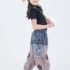 Kids HaremPants | Geometric Mandalas Kids Harem Pants In Silver Gray