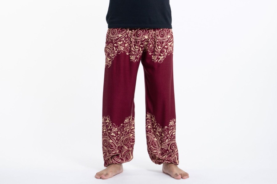 Men HaremPants | Vines Men'S Harem Pants In Red