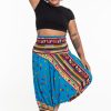 Plus Size HaremPants | Plus Size Triangles 2-In-1 Jumpsuit Harem Pants In Ocean Blue