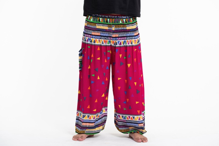 Plus Size HaremPants | Plus Size Triangles Men'S Harem Pants In Pink