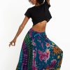 Women HaremPants | Tie Dye Women'S Spandex Cotton Low Cut Harem Pants In Blue