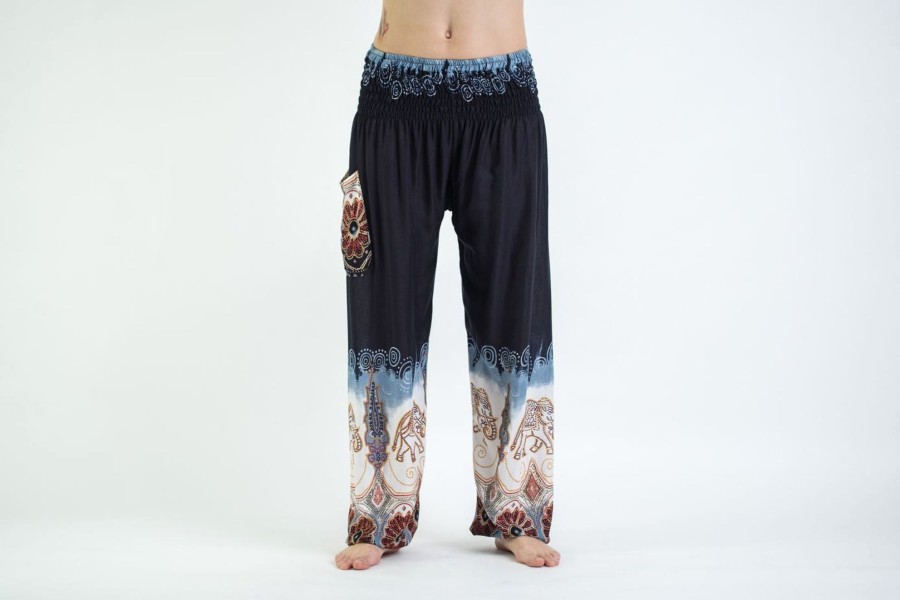 Women HaremPants | Solid Top Elephant Women'S Elephant Pants In Black