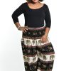 Women HaremPants | Plus Size Elephant Bliss Women'S Elephant Pants In Black