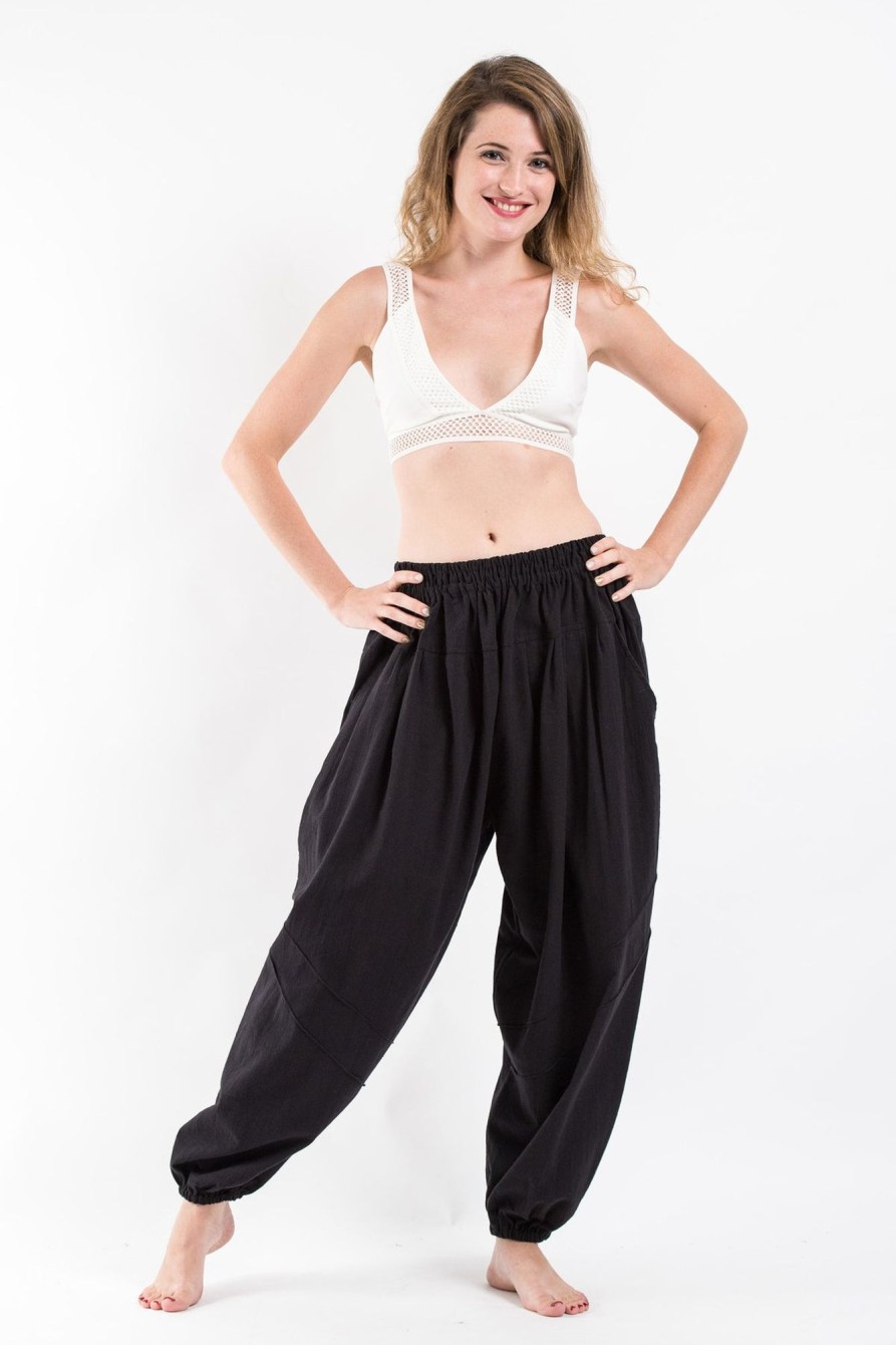 Women HaremPants | Genie Women'S Cotton Harem Pants In Black