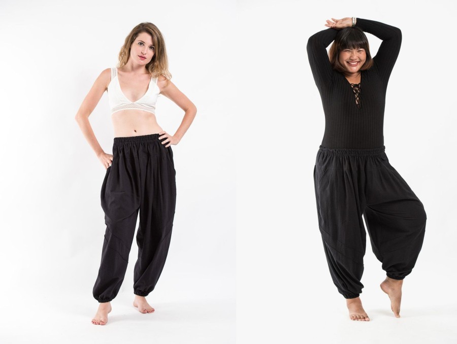 Women HaremPants | Genie Women'S Cotton Harem Pants In Black