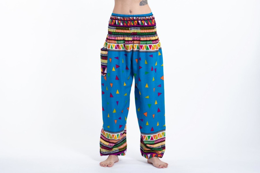 Women HaremPants | Triangles Women'S Harem Pants In Ocean Blue