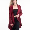 Women HaremPants | Fleece Cardigan In Red