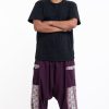 Plus Size HaremPants | Plus Size Elephant Aztec Cotton Men'S Harem Pants In Purple