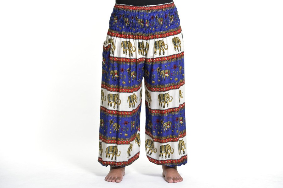 Plus Size HaremPants | Plus Size Elephant Bliss Women'S Elephant Pants In Blue