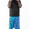 Plus Size HaremPants | Plus Size Tribal Chakras Drop Crotch Men'S Harem Pants In Blue