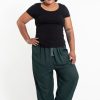 Women HaremPants | Plus Size Solid Color Drawstring Women'S Yoga Massage Pants In Dark Teal