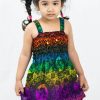 Kids HaremPants | Kids Rainbow Elephant Smock Dress In Purple