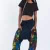 Women HaremPants | Tie Dye Cotton Women Harem Pants In Patchwork Blue