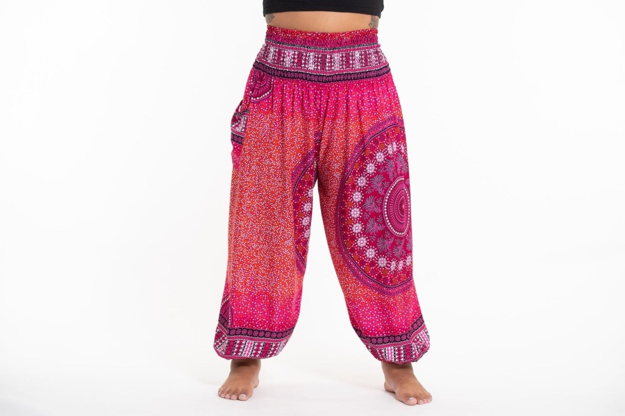 Women HaremPants | Plus Size Tribal Chakras Women'S Harem Pants In Pink