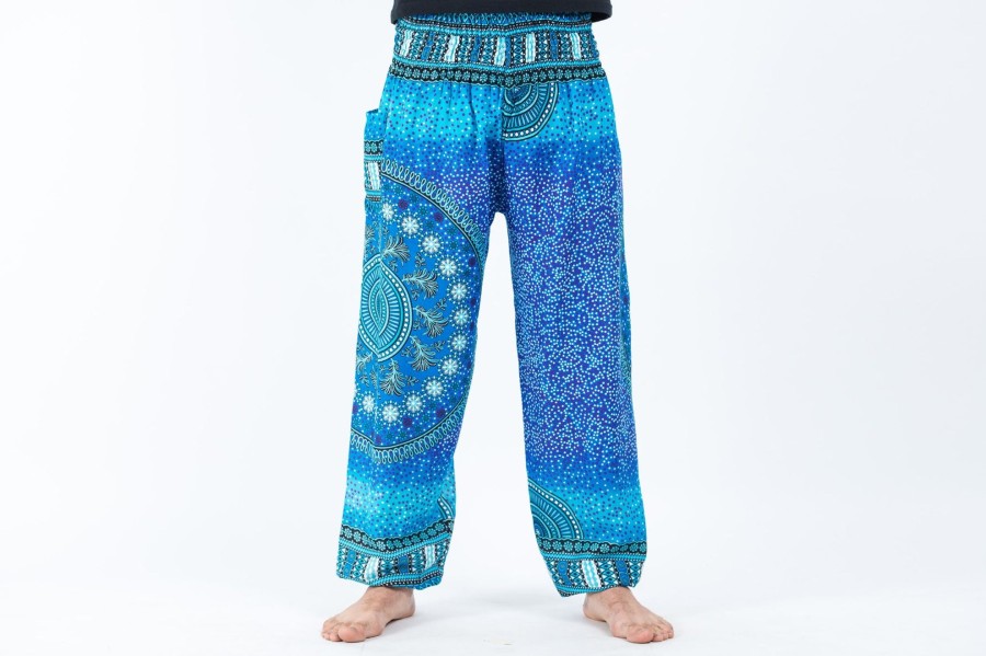 Men HaremPants | Tribal Chakras Men'S Harem Pants In Blue