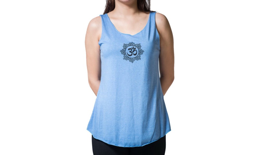 Women HaremPants | Loose Soft Vintage Style Women'S Tank Tops Om Blue