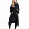 Women HaremPants | Ultra Long Hooded Sweater In Black