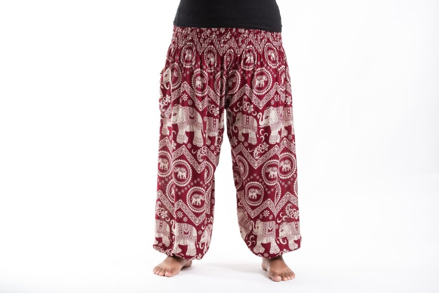 Plus Size HaremPants | Plus Size Imperial Elephant Women'S Elephant Pants In Red