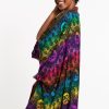 Women HaremPants | Rainbow Elephant Kimono Cardigan In Purple