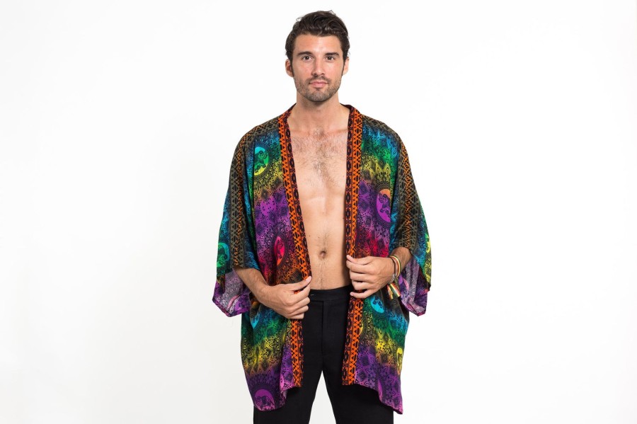 Women HaremPants | Rainbow Elephant Kimono Cardigan In Purple