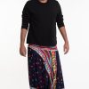 Plus Size HaremPants | Plus Size Triangles Drop Crotch Men'S Harem Pants In Navy