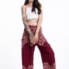 Women HaremPants | Vines Women'S Harem Pants In Red