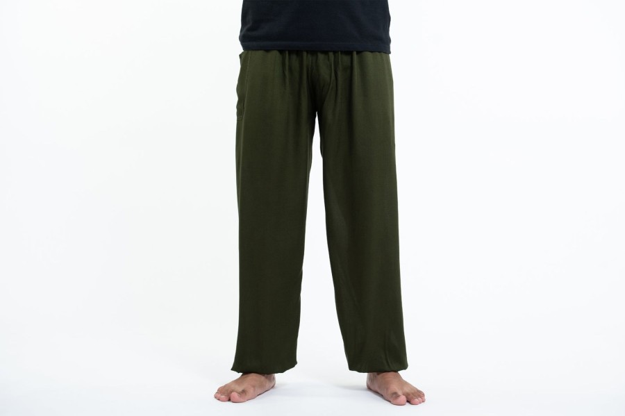 Men HaremPants | Solid Color Men'S Tall Harem Pants In Dark Green