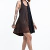 Women HaremPants | Tie Dye Cotton Tank Dress In 08 Black